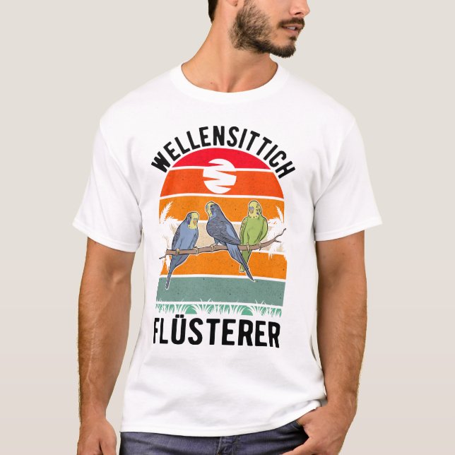T-shirt Wellensittich Flüsterer Nymphensittich Sittich (Devant)