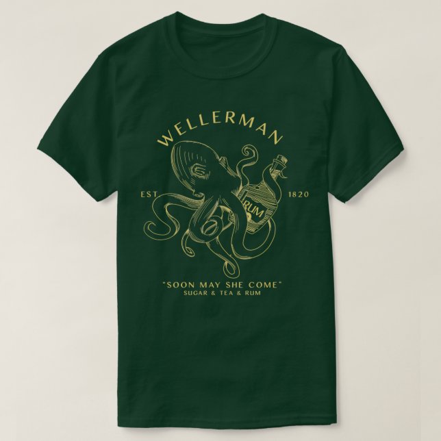 T-shirt Wellerman Sea Shanty et thé et rhum 2 (Design devant)
