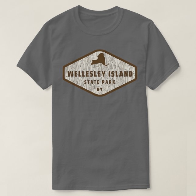 T-shirt Wellesley Island State Park New York Tree Log Text (Design devant)