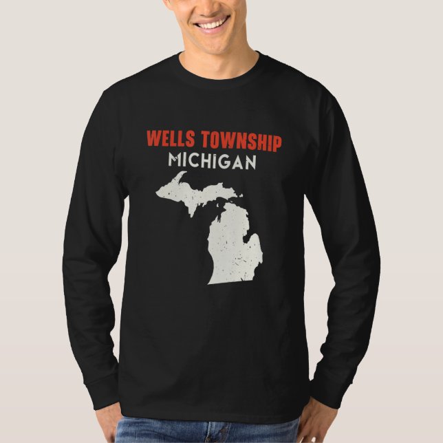T-shirt Wells township Michigan USA State America Travel M (Devant)