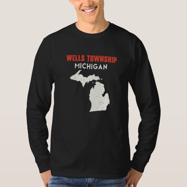 T-shirt Wells township Michigan USA State America Travel M (Devant)