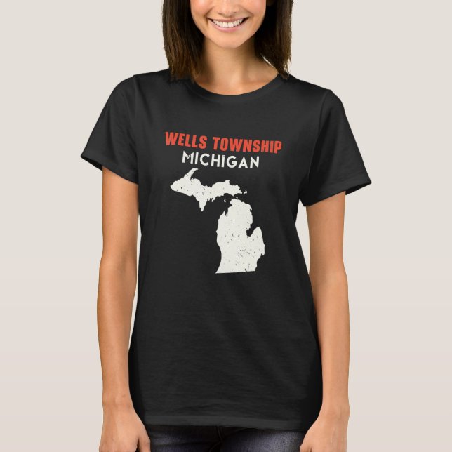 T-shirt Wells township Michigan USA State America Travel M (Devant)