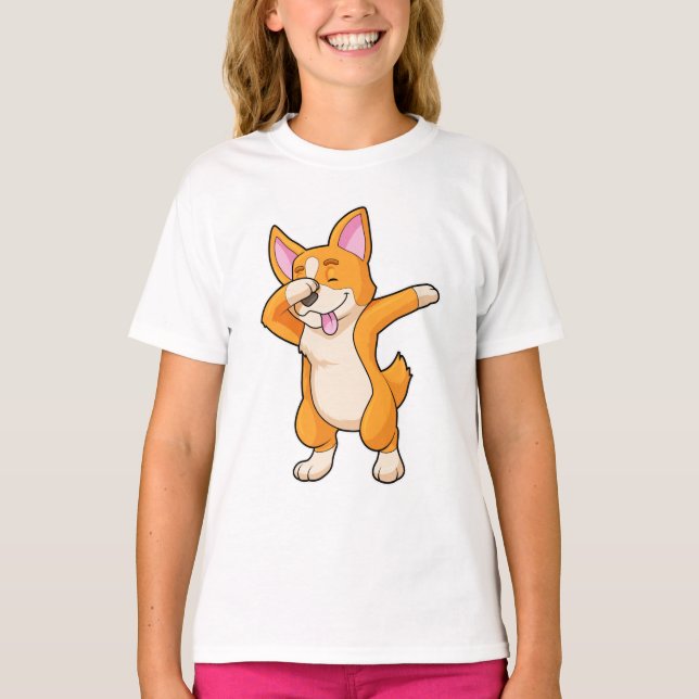 T-shirt Welsh Corgi à Dance Dab Hip hop (Devant)
