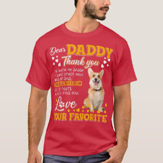 T-shirt Welsh Corgi Cher Papa Merci D'Être Mon Mad