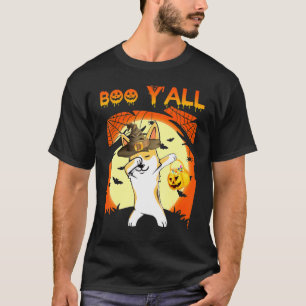 T-shirt Welsh Corgi Dabbing Boo Yall Fantôme Halloween Chi