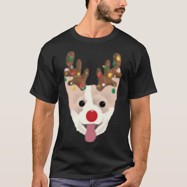T-shirt Welsh Corgi P Christmas (Devant)