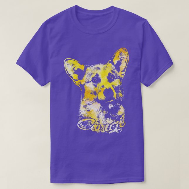 T-shirt Welsh Corgi Portrait (Design devant)