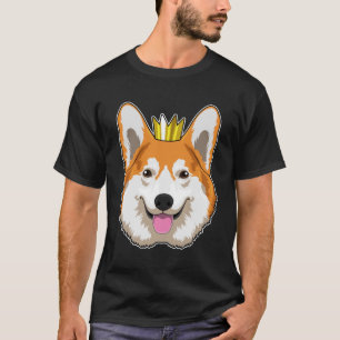 T-shirt Welsh corgi with Crown