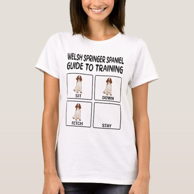 T-shirt Welsh Springer Spaniel Guide D'Entraînement Chien  (Devant)