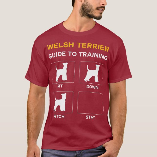 T-shirt Welsh Terrier Guide D'Entraînement De L'Obéissance (Devant)