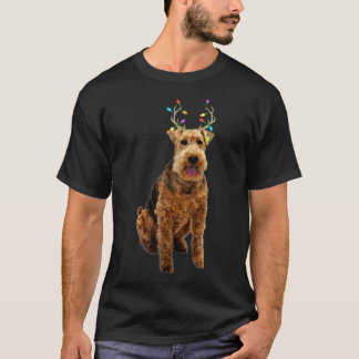 T-shirt Welsh Terrier Reindeer Christmas Dog