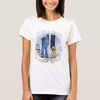 T-shirt Welsh Terrier sur le porche