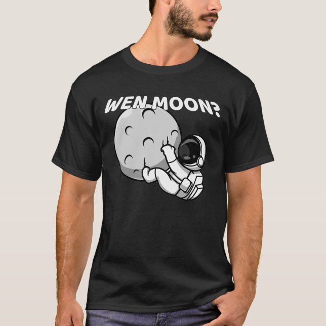 T-shirt Wen Moon ? - Mème d'astronaute en cristal drôle (Devant)
