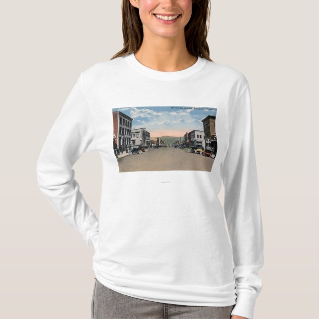 T-shirt Wenatchee, scène d'avenue de WashingtonWenatchee # (Devant)