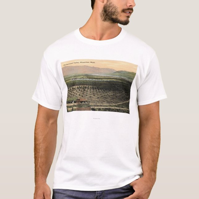 T-shirt Wenatchee, vue de WashingtonAerial d'un verger (Devant)