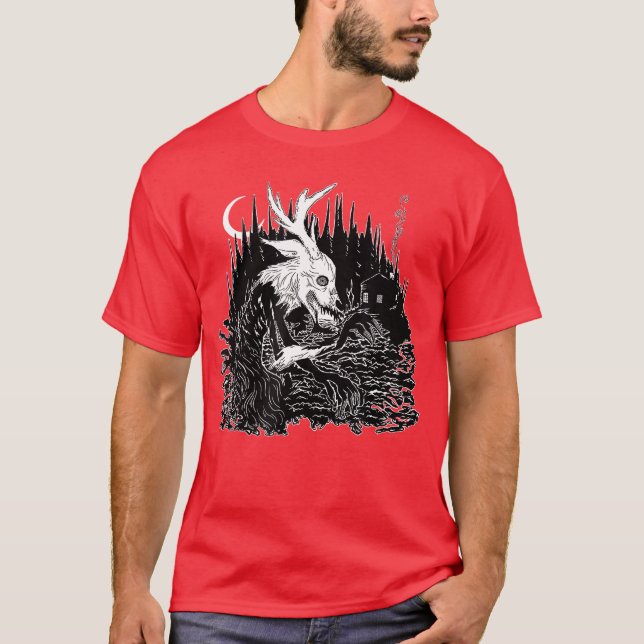 T-shirt Wendigohe Cryptid Cannibal Spirit of the Horror Fo (Devant)