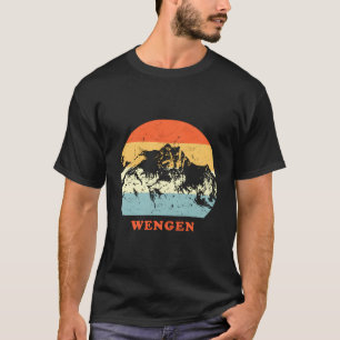 T-shirt Wengen Swiss Vintage Mountain Lovers Throwback Gif