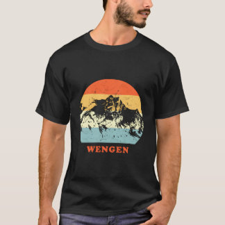 T-shirt Wengen Swiss Vintage Mountain Lovers Throwback Gif