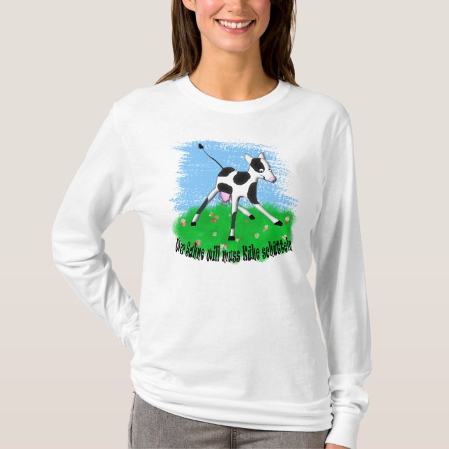 T-shirt Wer Sahne dérangera le schütteln de Kühe (Devant)