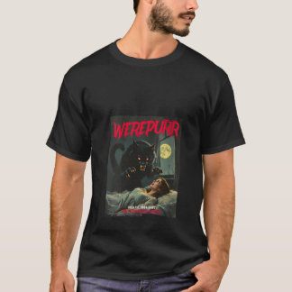 T-shirt Werepurr Werewolf Cat Vintage Horreur