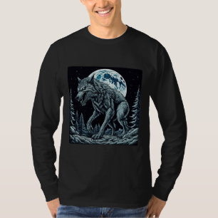 T-shirt Werewolf Cultivant vintage une nuit de Pleine lune