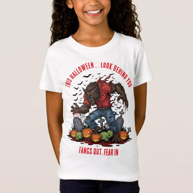 T-Shirt 🐺 Werewolf Halloween Horror Tee 🎃 (Devant)