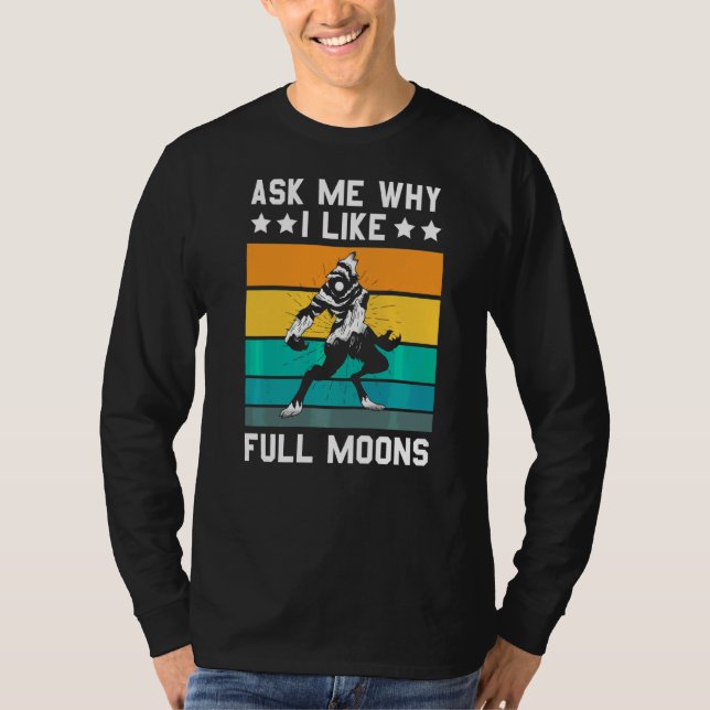 T-shirt Werewolf J'aime la Pleine lune (Devant)