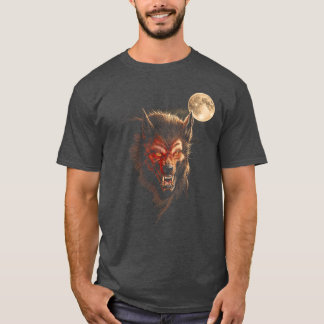 T-shirt Werewolf Moon Horror Howl Wolf Halloween Creature 