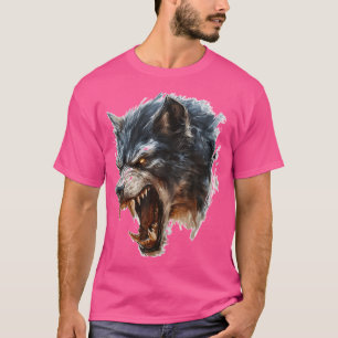 T-shirt Werewolf Mythical Motif Imaginaire Illustration We
