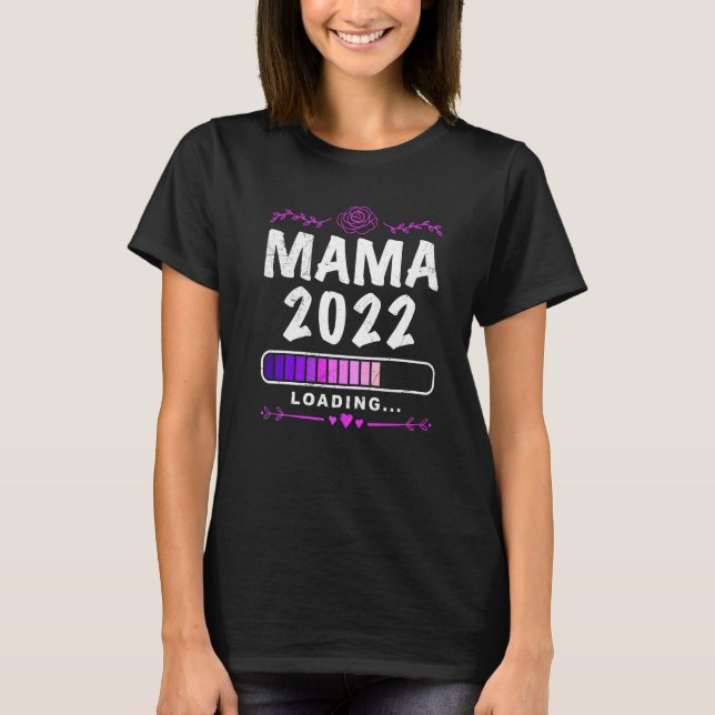 T-shirt Werkende Mama 2022 Chargement Mère 2022 Enceinte (Devant)