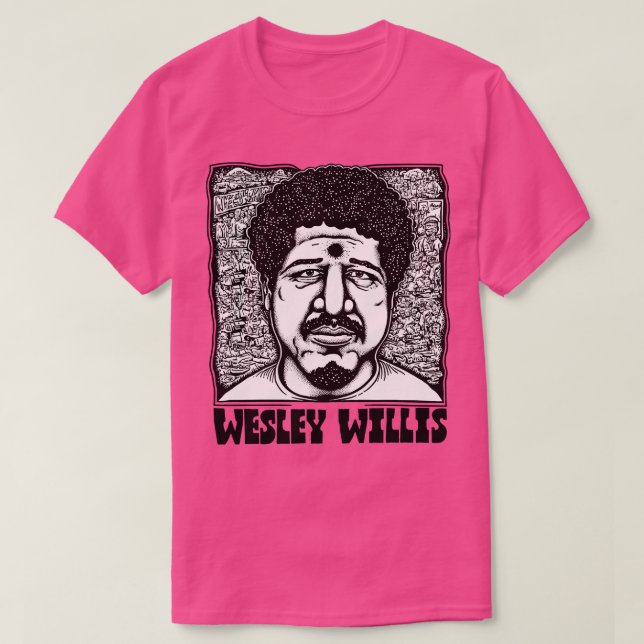 T-shirt Wesley Willis Retro Style Fan Art Design (Design devant)