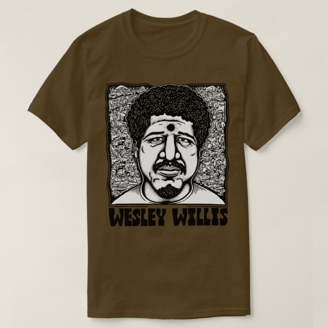 T-shirt Wesley Willis Retro Style Fan Art Design (Design devant)