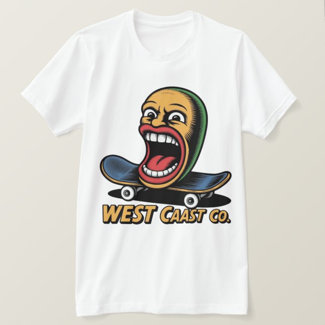 T-shirt West Coast Skateboard Art (Design devant)