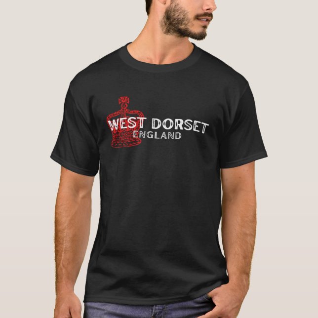 T-shirt WEST DORSET England Crown Badge (Devant)