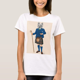 T-shirt West Highland Terrier in Kilt