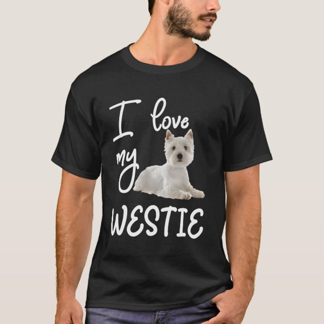 T-shirt West Highland Terrier J'adore mon Westie (Devant)