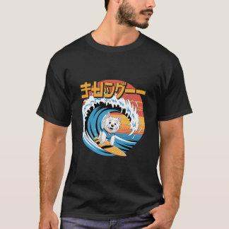 T-shirt West Highland White Terrier Japonais Kanagawa Wave