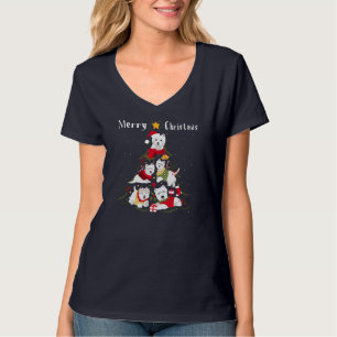 T-shirt West Highland White Terrier Westie Arbre de Noël