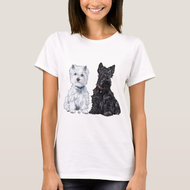 T-shirt West Highland White & Terriers Écossais (Devant)