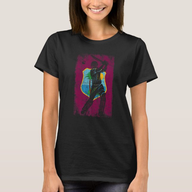 T-shirt West Indies Flag Cricket Fan Player Coach (Devant)
