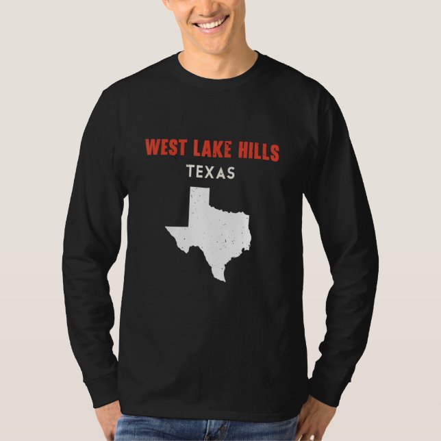 T-shirt West Lake Hills Texas USA State America Travel Tex (Devant)