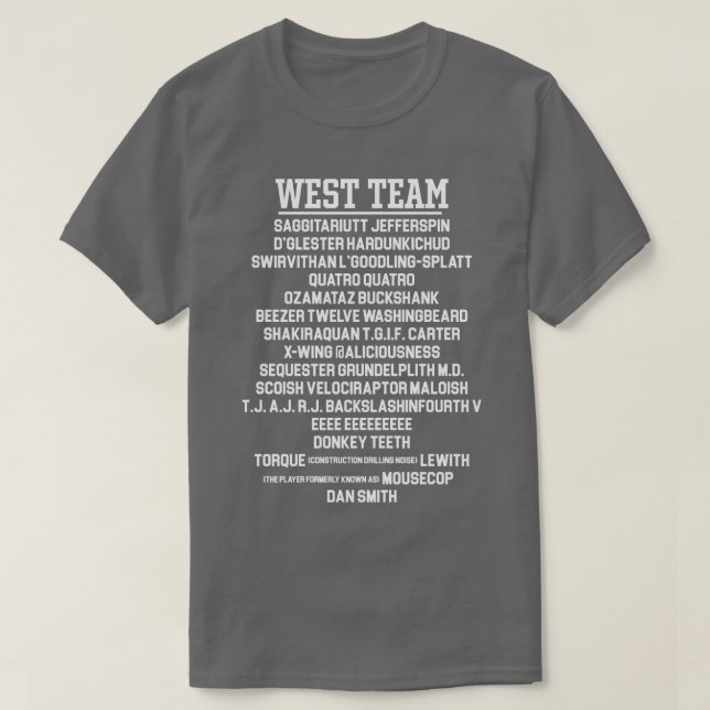 T-shirt WEST TEAM EastWest College Bowl (Design devant)