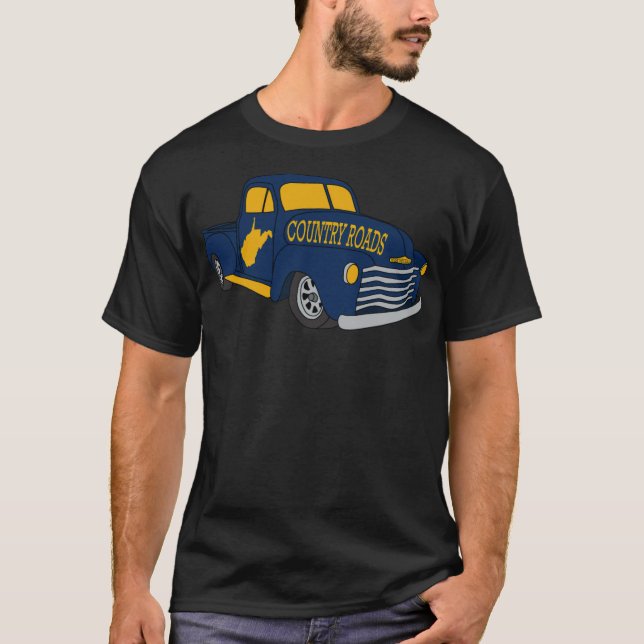 T-shirt West Virginia Country Roads Camion classique WV Ca (Devant)
