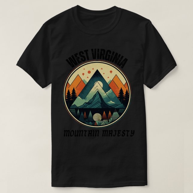 T-shirt West Virginia Mountain Majesty 3 (Design devant)