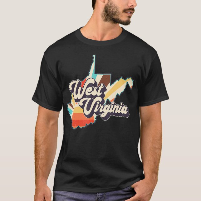 T-shirt West Virginia State Country Retro drôle  (Devant)