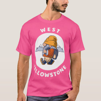 T-shirt West Yellowstone Montana Mountains Randonnée Gnome
