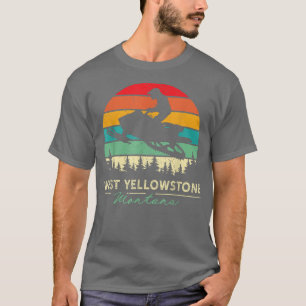 T-shirt West Yellowstone Montana Snowmobile Riding Cool Sn