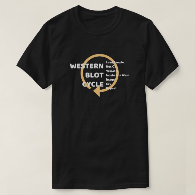T-shirt Western Blot Cycle Funny Lab (Design devant)