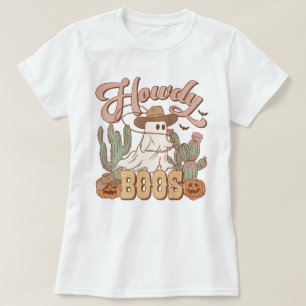T-shirt Western Country Cowgirl Howdy Boos Funny Halloween