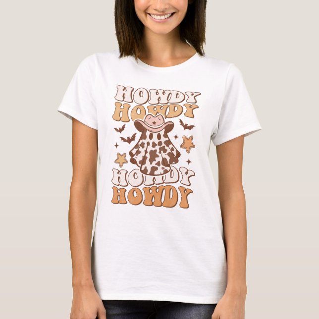 T-shirt Western Country Cowgirl Howdy Funny Halloween (Devant)